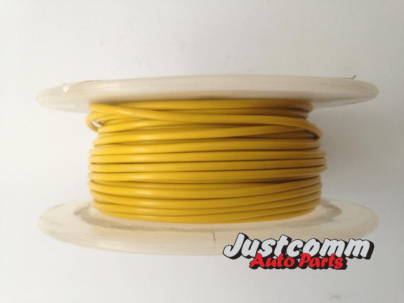 OEX AUTOMOTIVE CABLE 30m METRE ROLL 3mm SINGLE CORE WIRE - YELLOW ACX0706