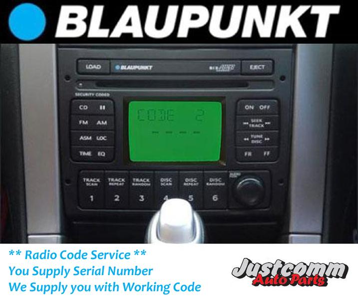 Holden Commodore VZ Berlina Blaupunkt CD Player Pin Code Service