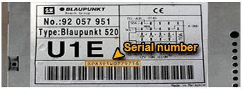 Holden Commodore VZ Berlina Blaupunkt CD Player Pin Code Service