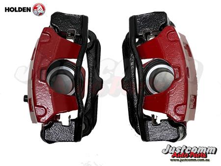 HOLDEN COMMODORE VE V6 RECONDITIONED REAR BRAKE CALIPERS - RED  - New Pistons