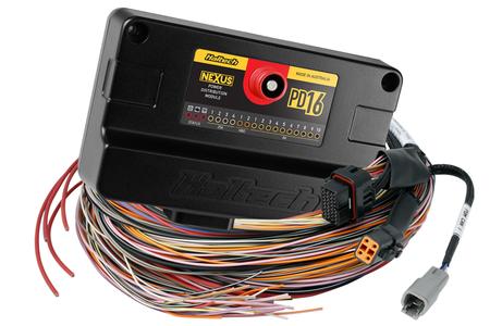 Haltech PD16 Power Distribution Module + Flying Lead Harness - 5M